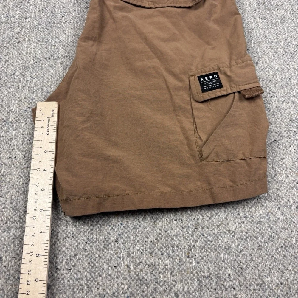 Aeropostale Shorts Mens Small Brown Canvas Cargo Multi Pocket Work Utility - Picture 7 of 8